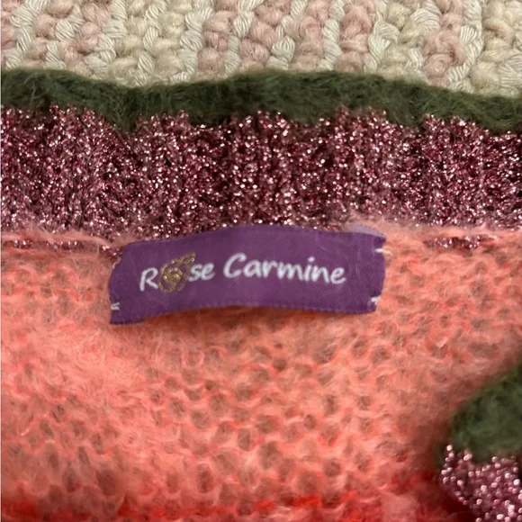 Striped Pink and Orange Cardigan - Picture 4 of 8